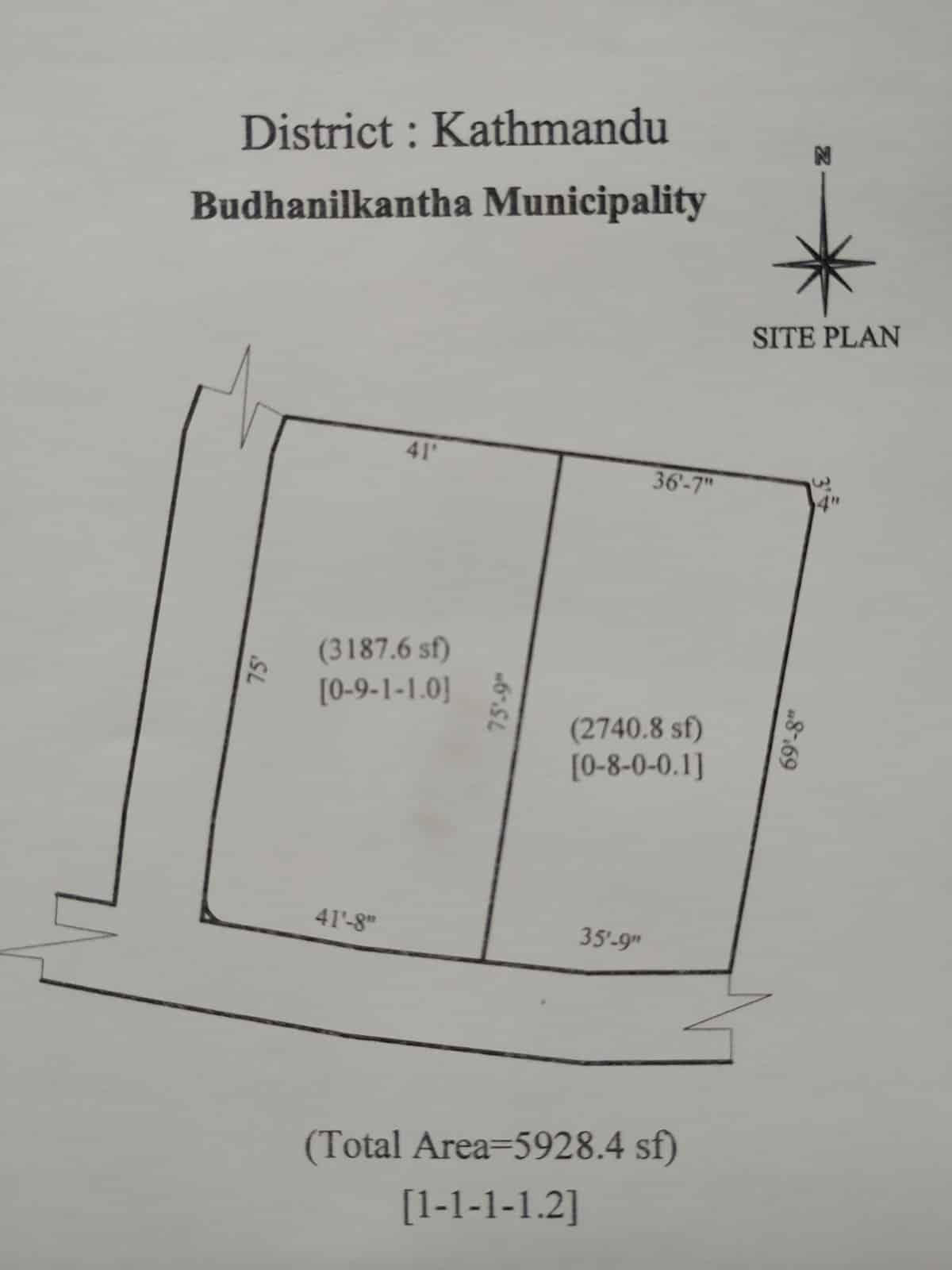2 plots of land for sale at Budhanilkantha Kathmandu-Sold